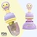 2 Easy Hold Fruit Feeder Pacifiers with Stands | Feeding Toy | Stand, Dust Cover, Medium and Large Silicone Pouches | Plus eBook on Starting Baby on Solid Food | Purple & Green 2 Pack