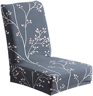 DreamReal Dining Chair Cover, Branches Printing Stretch Elastic Slipcover Removable Machine Washable Seat Cushion Protector Banquet Home Hotel (No Skirt Hemline, A)