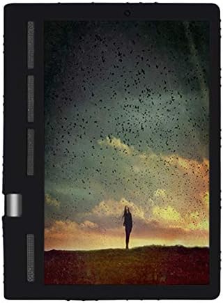 Haodasi Silicone Case for Yoga Tab 3 Pro 10.1" - Light Weight Shock Proof Soft Silicone Back Cover for Yoga Tab 3 Pro 10.1 inch YT3-X90F M L/Plus 10.1 inch YT-X703F,Black