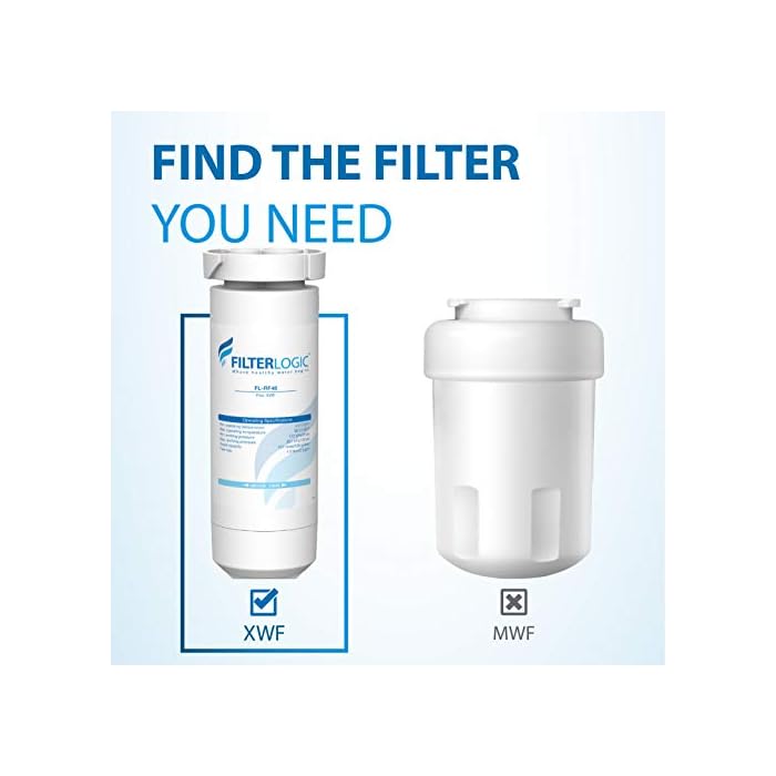 FilterLogic XWF Refrigerator Water Filter, Replacement for GE XWF