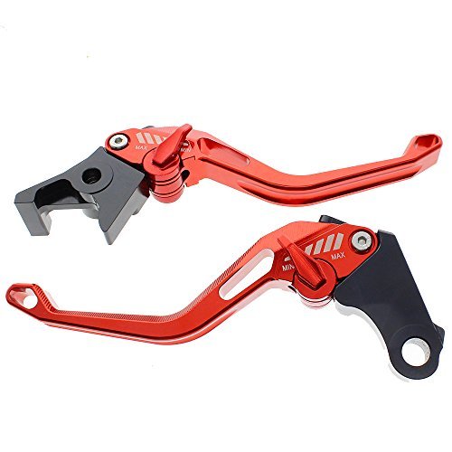 FXCNC Motorcycle 3D New Rhombus Hollow Adjustable CNC Brake Clutch Levers Set Pair fit for Kawasaki NINJA 250R 2008-2012, NINJA 300R/Z300 (w & w/o ABS) 2013-2017,NINJA 300 ABS 2014 - Thumbnail 2