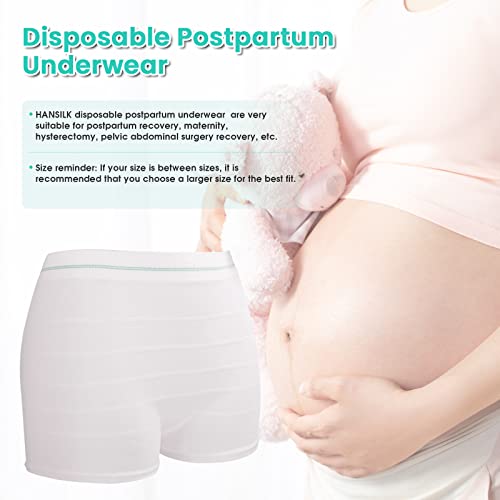 Mesh Postpartum Underwear 36 Packs Natural C-Section Delivery Post Surgical Recovery Disposable Washable Women\'s Panties (White-36pcs, M/L)