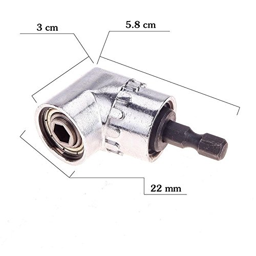 HiYi 105 Degrees Angle Extension 1/4inch 6mm Hex Drill Bit Screwdriver Socket Wrench Holder Tool - Thumbnail 6