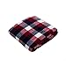 Lavish Home Throw Blanket, Cashmere-Like, Red/Blue/White