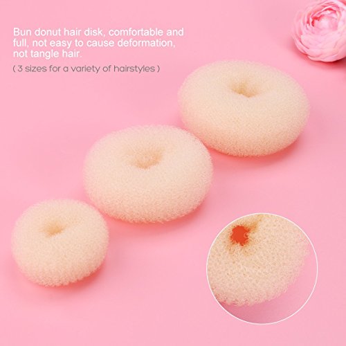 Wcysin 8 Pcs Hair Bun Crown Shapers Women Girls Perfect Hair Bun Making Styling Tools Set DIY Bun Maker Clip Curler Roller Tool Twist Donut Bun Hairstyle Tool