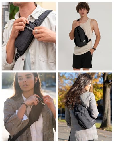 Waterfly Chest Bag, Shoulder Bag, Shoulder Bag, Small Backpack for Sports, Hiking, Cycling, Men and Women
