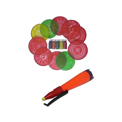 Odishabazaar Ready to Draw Rangoli making Kit - Design Creativity Diwali Floor Designloor Design
