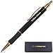 Dayspring Pens Personalized Monroe Black Ballpoint Pen | Custom Engraved with 18k Gold Accents | Ideal for Graduations, Promotions, Corporate Gifts & Birthdays | Medium Point