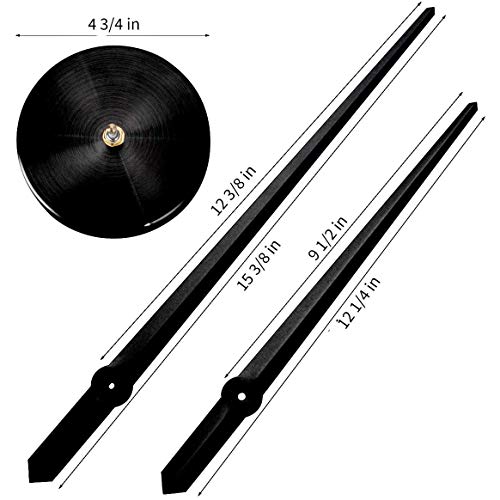 AILILIFE 3D Clock Hands, DIY Large Clock Movement Mechanism with 12 Inch Long Spade Hand, 3D