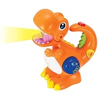 KiddoLab Tikki The Dino Voice Changer, Recording & Playback Toy Microphone.Sing Along Kids Microphone with Fun Colorful Light . Musical Dinosaurs for Toddlers Ages 2y+