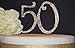 50 Cake Topper - Premium Gold Metal - 50th Birthday or Golden Anniversary Party Sparkly Rhinestone Decoration Makes a Great Centerpiece - Now Protected in a Box