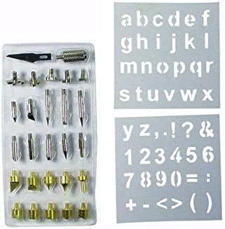amiciTools 28pcs Professional Wood Burning Accessories Stencils Soldering Iron Pyrography Carving Tool Kit