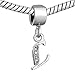 CharmSStory Alphabet Beads L Letter Spacer Beads Dangle Clear Synthetic Crystal Charm for Bracelets