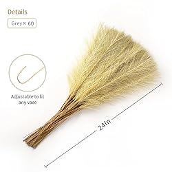 Wertuirk 60pcs Gold Faux Pampas Grass - 24 Inch