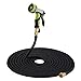 Homitt 100ft Expanding Garden Hose with Inner Latex Core and Solid Brass Connector, 9 Functions Spray Nozzle and Hose Holder for Expandable Lawn Hose-Black