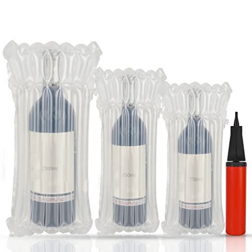 CMQC Wine Bottle Protector Bags for Travel 30 Packs Inflatable Bubble Cushion Wine Bags for