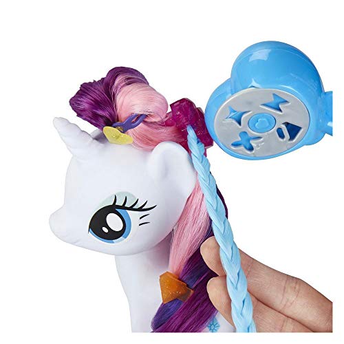 My little Pony Spielzeug Magischer Haarsalon Rarity -- 15 cm großes Haarstyling Pony mit Zubehör, Kinder ab 3 Jahren – Bild 3