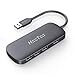 USB Hub, HooToo Ultra Slim 4-Port USB 3.0 Data Hub (5Gbps Transfer Speed, Anodized Alloy, Compact, Lightweight, for Mac and Windows OS) (Grey)