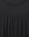 Vinmatto Women's Scoop Neck Pleated Blouse Top Tunic Shirt (XL, Solid Black)