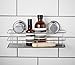 Bloomsbury Mill Extra Strong Suction Cup Shower Caddy - Compact Bathroom Organizer Basket - Shampoo and Soap Holder Shelf - Drill Free - Rust Resistant Chrome