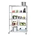 Seville Classics UltraDurable Commercial-Grade 5-Tier NSF-Certified Steel Wire Shelving with Wheels, 48" W x 18" D, Chrome primary