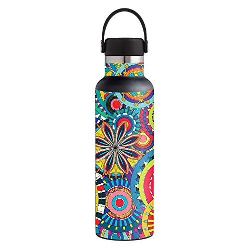 MightySkins Skin Compatible with Hydro Flask 21 oz. Standard Mouth - Flower Whe…