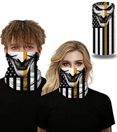 Black polyester balaclava with 100 printed on front.