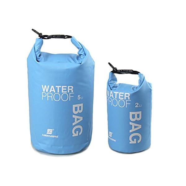 WINGONEER-Waterproof-Bag-Waterproof-Case-for-Swimming-Surfing-Fishing-Boating-Skiing-Camping-and-Other-Outdoor-Sports-Protest-Your-Personal-Item-Against-Water-Rain-Snow-and-Sweat-2L-Blue