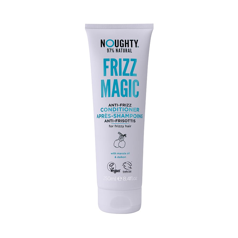 Noughty Frizz Magic Conditioner, Anti Frizz/Humidity Conditioning Formula for Frizzy, Curly & Wavy Hair, 97% Natural Sulphate Free Vegan Haircare for Smooth Control & Shine (250ml)