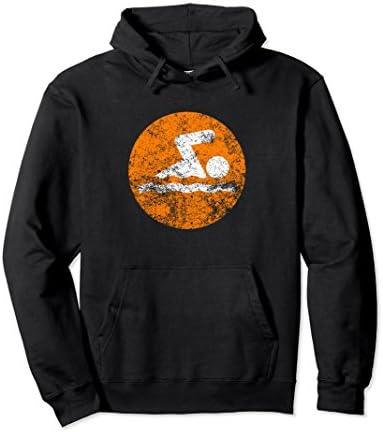 Swim Hoodie Hooded Sweatshirt Vintage Orange Swim Icon Shirt