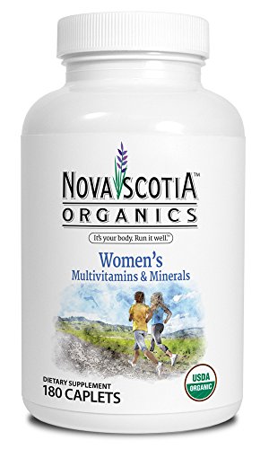 Organic Womens Multivitamins & Minerals (180 Caplets); Organic; Vegetarian; GMO Free; Food Sourced Vitamins and Minerals; Natural Folate