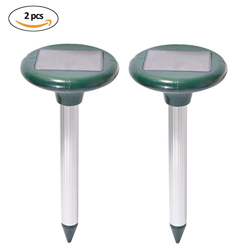 Rodent Mole Repeller Yard Ultrasonic Solar Power 2 Pcs Rodent Mole Repeller Yard Ultrasonic Solar Power 2 Pcs