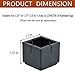 Chair Leg Floor Protectors, WarmHut 16pcs Black Silicone Table Furniture Leg Feet Tips Covers Caps, Felt Pads, Prevent Scratches, Wood Floor Protector (Square)(Black)