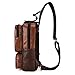 VICUNA POLO Men Sling Backpack External USB Charge Men Crossbody Bag Large Capacity Casual Travel Man Bag(brown)