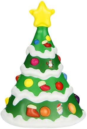 Yezike Slow Rising Toy, Squishies Kawaii Christmas Tree Slow Rising Cream Scented Stress Relief Toys (Multi)