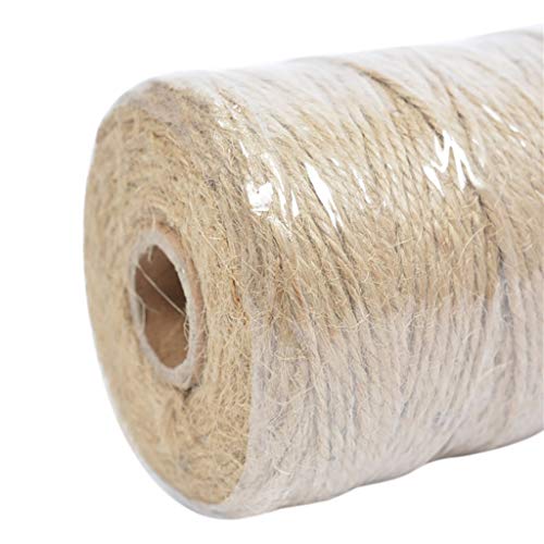 ☀ Dergo ☀Jute Twine 300 Feet Natural Jute Gift String Packing String Weave DIY Decoration Home Textiles - Thumbnail 3