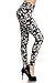 R527-PLUS Achromatic Harmony Print Fashion Leggings