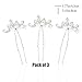 Venusvi Wedding Hair Pins Pearl Bridal Hair Clips Wedding Hair Accessories for Brides and Bridesmaids Pack of 3 Silver