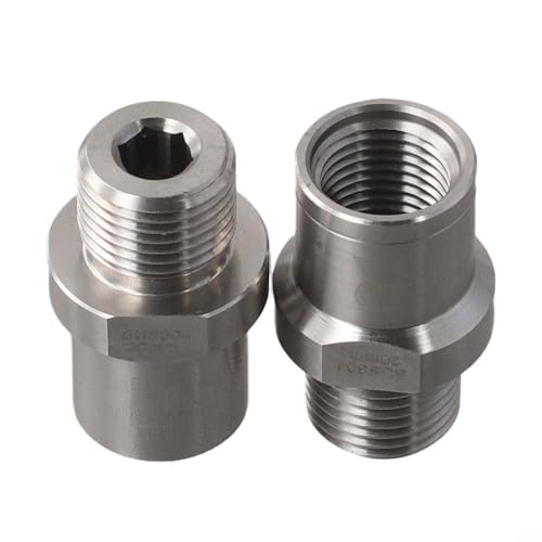 Stainless Steel Bicycle Pedal Adaptors Suitable for Both 1/2 Inch (12mm) and 9/16 Inch (14mm) Cranks