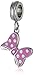 Disney Stainless Steel Minnie Enamel Dangle Bow Bead Charm