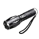 Hausbell T6 LED Flashlight Torch Adjustable Focus Zoom Light Lamp (Black)