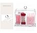 Oun Nana Transparent Acrylic Qtips Cotton Balls Makeup Holder Makeup Organizer Box - Clear Acrylic 4 stoarge Compartments
