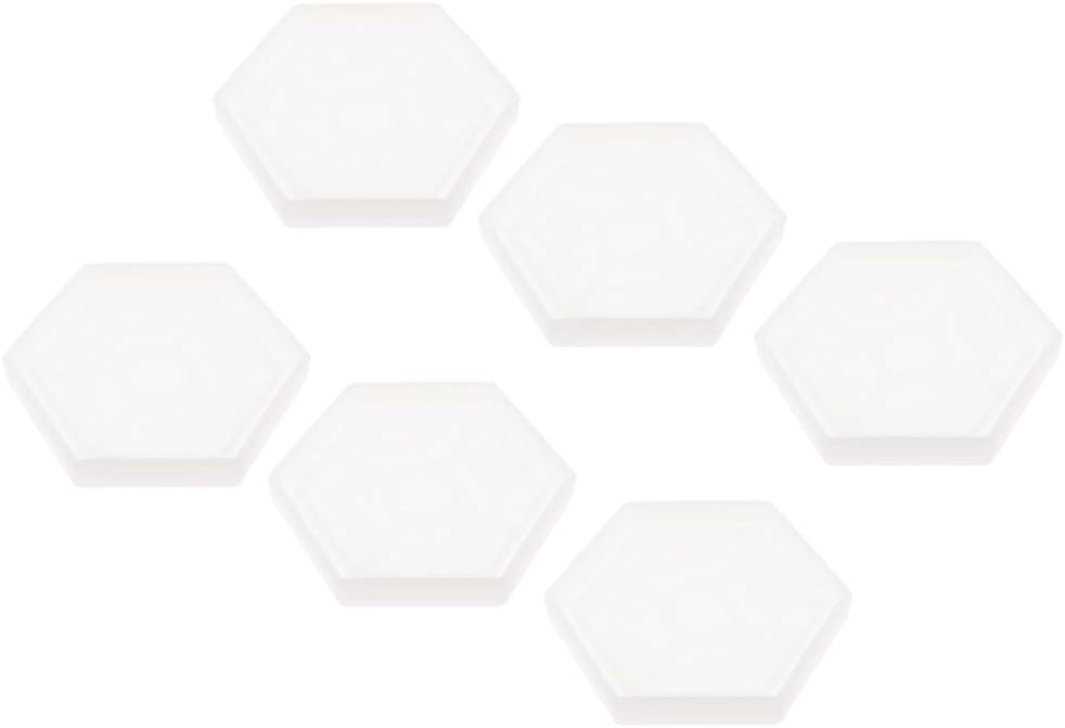 IPOTCH Hexagon Resin Coaster Molds, Silicone Mould for Casting with Resin, Epoxy and Concrete, Polymer Clay, SET OF 6, 4.80x4.13x0.59inch