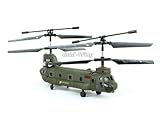 Syma 16.5CM S026G 3.5Ch 3 Channel Mini Chinook RC Helicopter Gyro Small Toy Gift Army-green