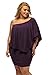 Gloria&Sarah Women's Sexy Off Shoulder Ruffles Multiple Dressing Layered Plus Size Mini Dress,Purple,XXX-Large