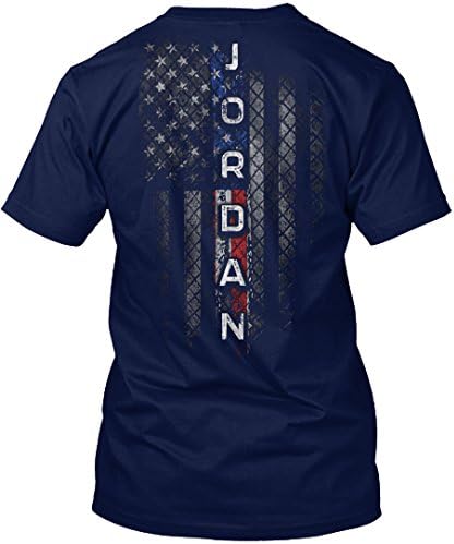 Jordan Family American Flag Tshirt - M - Navy - Hanes Tagless Tee