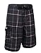 Unitop Men's Swim Trunks Plaid Pattern with Lining