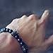 SEVENSTONE 8mm Crown King Charm Bracelet for Men Women Black Matte Onyx Stone Beads