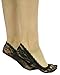 ToBeInStyle Women's 6 pairs of Floral Sheer Shoe Liner Footie (6 Pairs of Black)