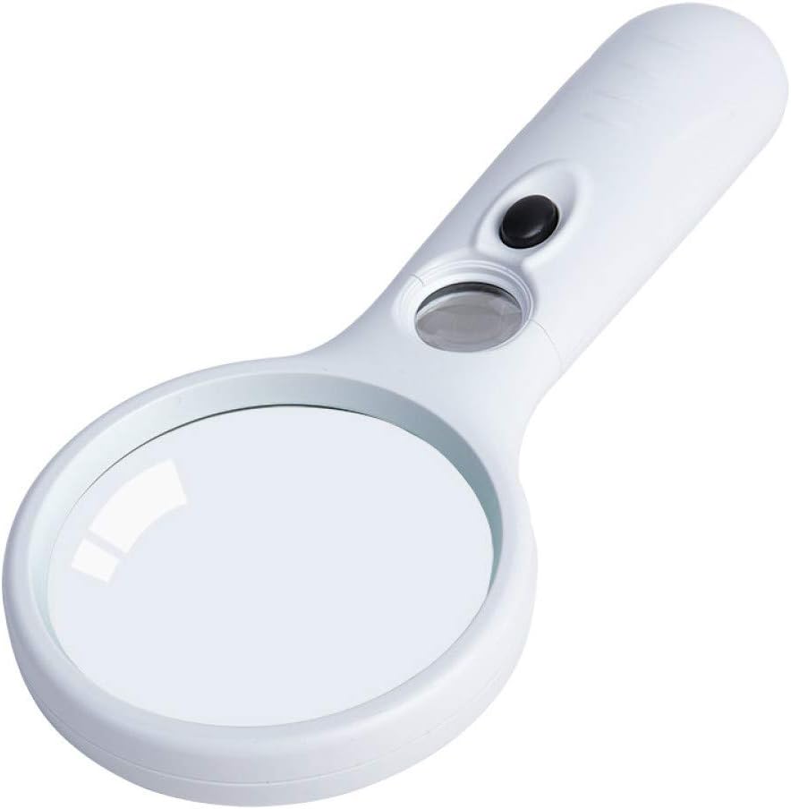 Loupe Grossissante Lumière Journal De Lecture Optique Tenu Dans La Main